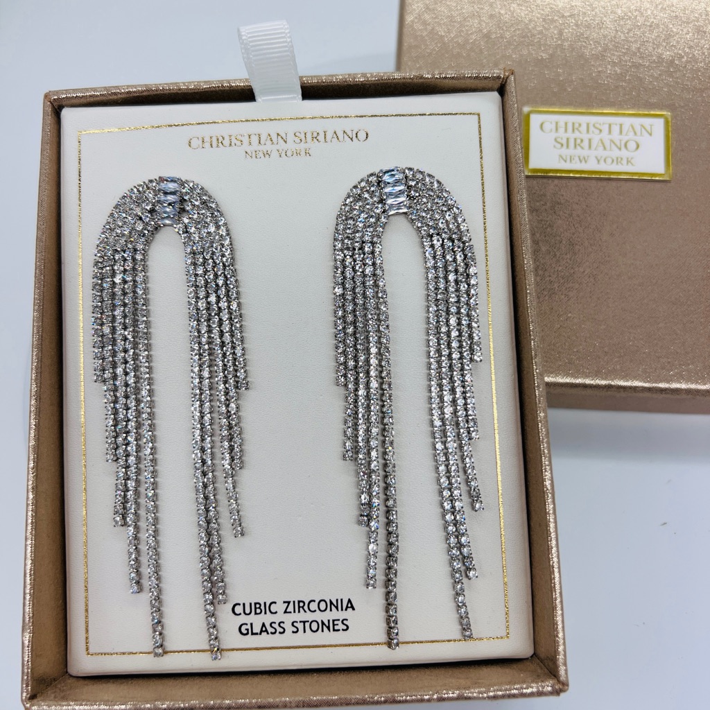 Christian Siriano Waterfall Dangle Drop Earrings Nib